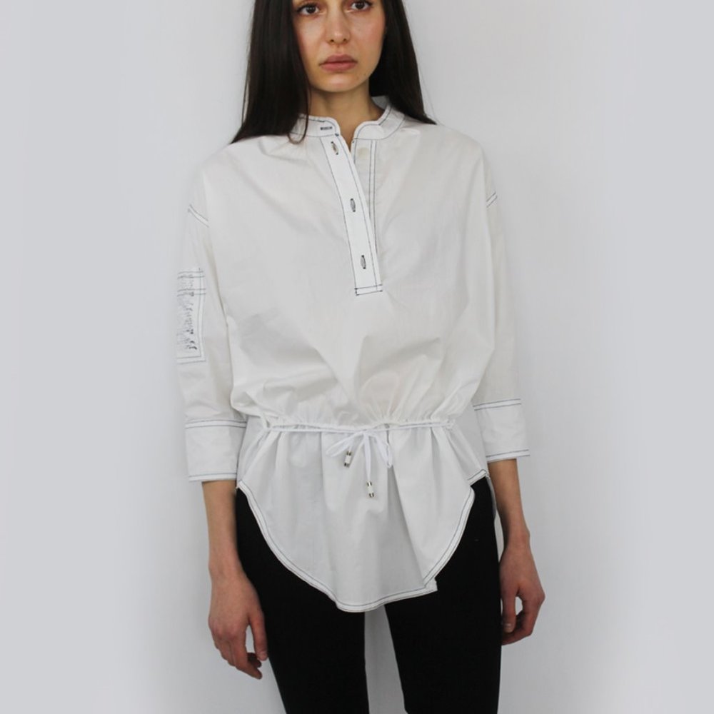 Flower Print Back Top ST-721